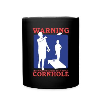 Cornhole Player Sac à grains trou aveugle Cadeau - Mug uni - noir - Devant
