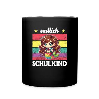 Enfin écolier mignon sirène à la - Mug uni - noir - Devant