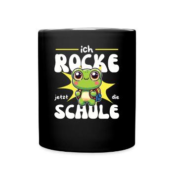 Enfin écolier 2025 douce licorne à la - Mug uni - noir - Devant