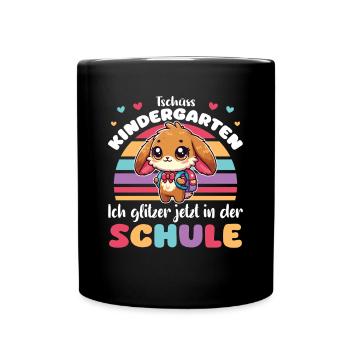 Enfin écolier 2025 douce licorne à la - Mug uni - noir - Devant