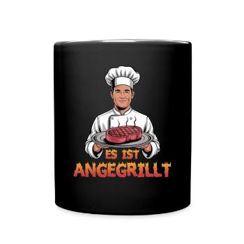 It's grilled – perfect for grill masters and - Full Colour Mug - black - Front
