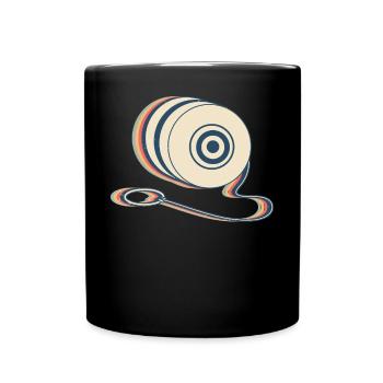 Yoyo Toy Retro Line Art - Full Colour Mug - black - Front