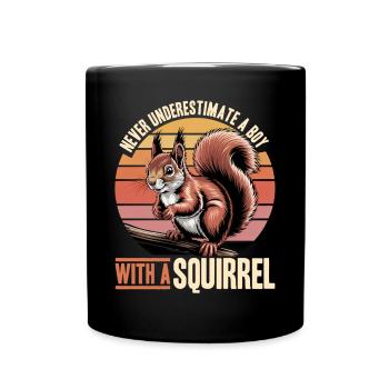 Squirrel funny Animal - Full Colour Mug - black - Front