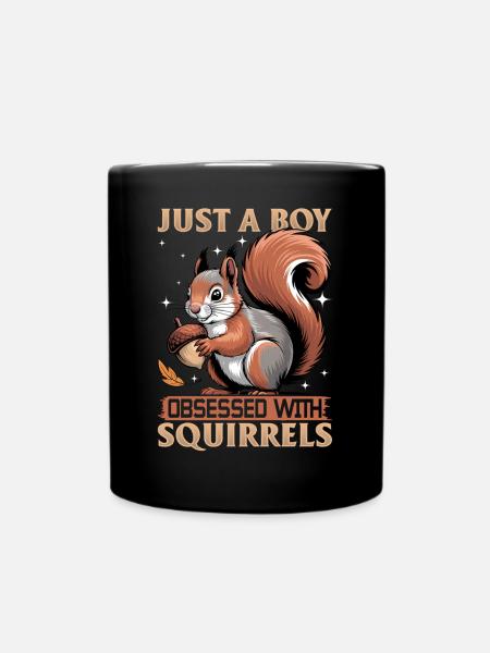 Squirrel funny Animal - Tasse einfarbig - Schwarz