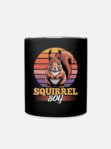 Squirrel funny Animal - Tasse einfarbig - Schwarz