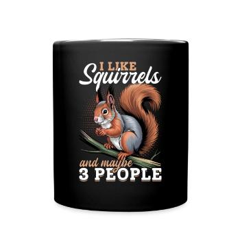 Squirrel funny Animal - Full Colour Mug - black - Front