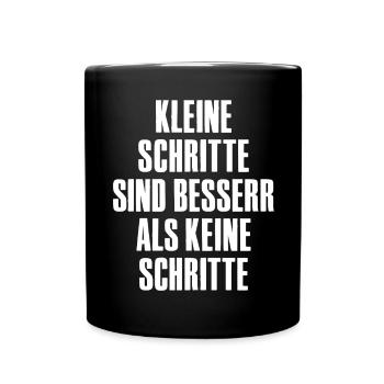 Small steps are better than no steps. - Full Colour Mug - black - Front