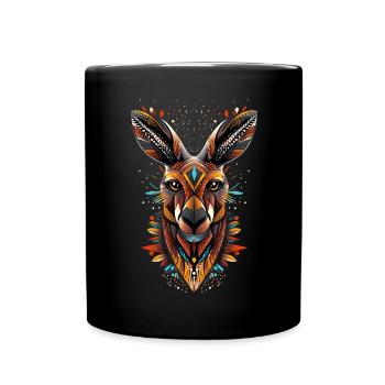 Kangourou Australie Outback Kangourous mignons sauvages - Mug uni - noir - Devant