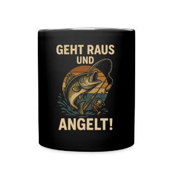 Pêcheur Pêche Amateurs de plein air Accessoires de pêche Amour - Mug uni - noir - Devant