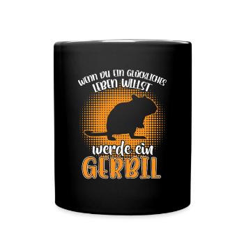 Become a Gerbil Rodent Gerbil - Full Colour Mug - black - Front