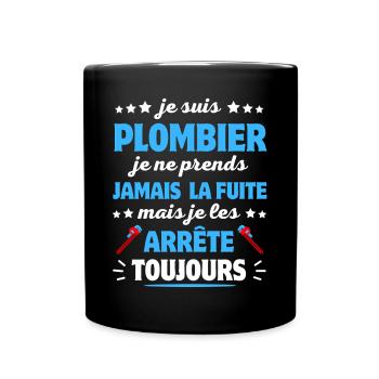 TSHIRT HUMOUR PLOMBIER - Mug uni - noir - Devant