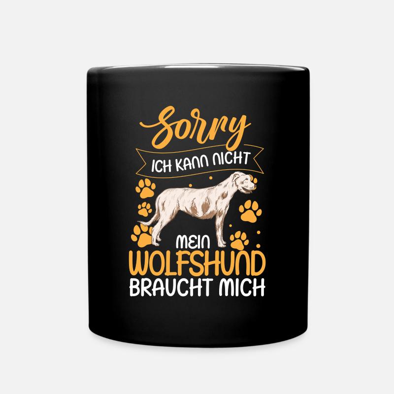 Irischer Wolfshund ich kann nicht - Tasse einfarbig - Schwarz