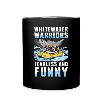 Whitewater Warriors: Fearless and Fun Rafting - Full Colour Mug - black - Front