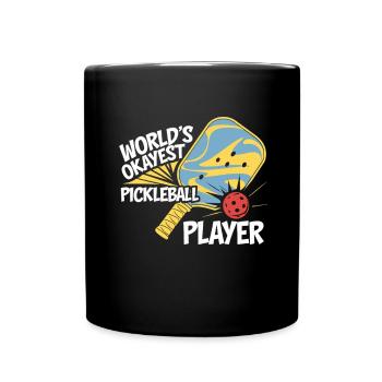 World's Best Average Pickleball Player - Full Colour Mug - black - Front
