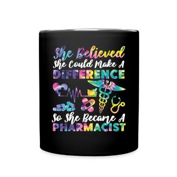 Pharmacy Tech Technician - Tasse einfarbig - Schwarz - Vorne