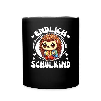 Enfin un hérisson doux d’écolier pour l’inscription à l’école - Mug uni - noir - Devant