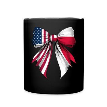 Coquette Schleife Polen Wurzeln Erbe Pole Stolz - Tasse einfarbig - Schwarz - Vorne