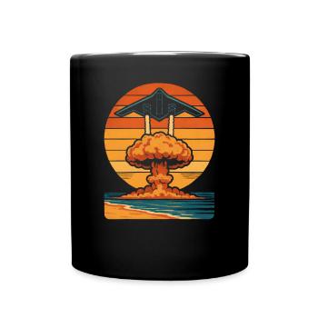 B-2 Stealth Bomber Military Aircraft B2 Bomber - Full Colour Mug - black - Front