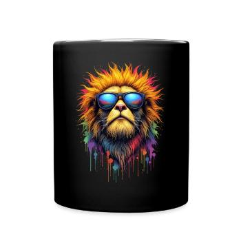 Dj Suricate chat avec lunettes de soleil T-Shirt - Mug uni - noir - Devant