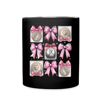 Coquette Bow Münzsammeln Münzsammler - Tasse einfarbig - Schwarz - Vorne