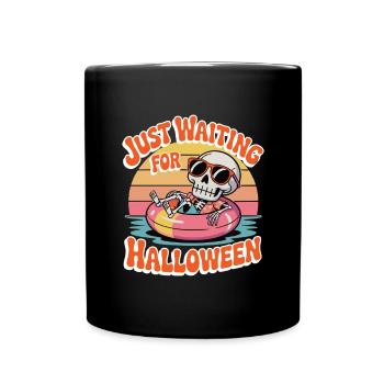 Chill Skeleton Halloween Vibes - Full Colour Mug - black - Front