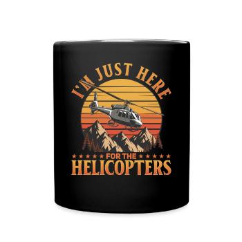 Helicopter funny Pilot - Full Colour Mug - black - Front