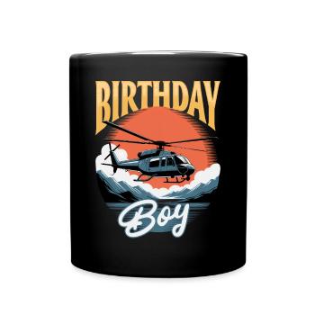 Helicopter funny Pilot - Full Colour Mug - black - Front