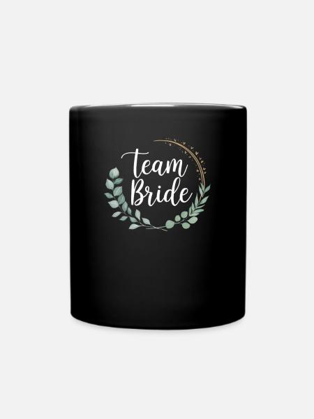 Équipe Mariée Demoiselles d’honneur Eucalyptus Enterrement de vie de garçon Mariage - Mug uni - noir