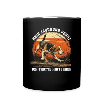 Hunter Gift Hunting License Passed Funny - Full Colour Mug - black - Front