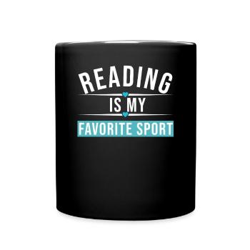La lecture est mon design sportif préféré - Mug uni - noir - Devant