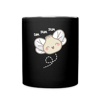 dim sum sum Biene kawaii dumplings Bienen - Tasse einfarbig - Schwarz - Vorne