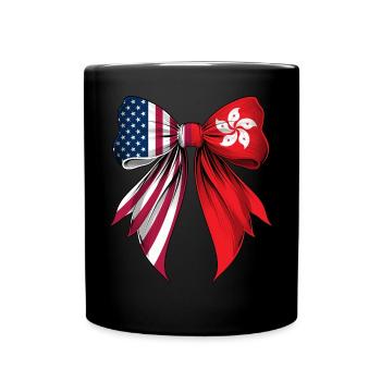 Coquette Bow Hong Kong Roots Hong Kongers Pride - Full Colour Mug - black - Front
