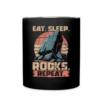 Rocks Geode Hunter Rock Collector Geology - Full Colour Mug - black - Front