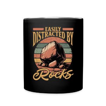 Rocks Geode Hunter Rock Collector Geology - Full Colour Mug - black - Front