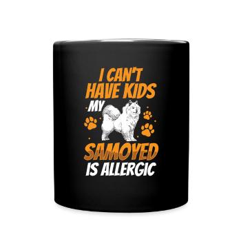 Samojede ist allergisch Schlittenhund - Tasse einfarbig - Schwarz - Vorne