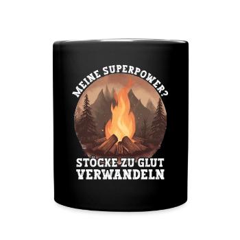 Équipement de bushcrafting Outdoor Survival - Mug uni - noir - Devant