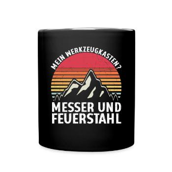 Bushcrafting Equipment Outdoor Survival - Full Colour Mug - black - Front