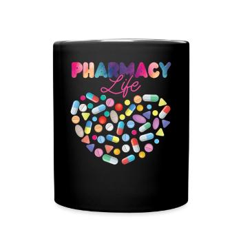 Pharmacy Tech Technician - Full Colour Mug - black - Front