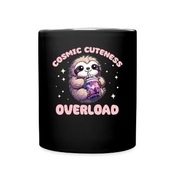 paresseux buvant thé à bulles galaxy boba paresseux - Mug uni - noir - Devant