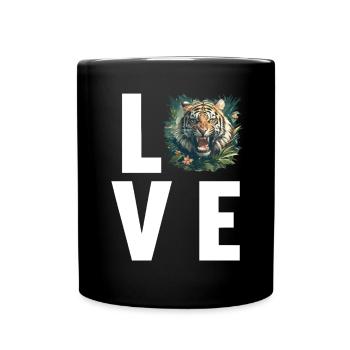 Sumatra-Tiger - Tasse einfarbig - Schwarz - Vorne