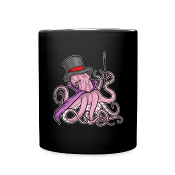 Octopus Wizard Wand - Full Colour Mug - black - Front