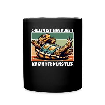 Turtle Lover Funny Saying - Full Colour Mug - black - Front