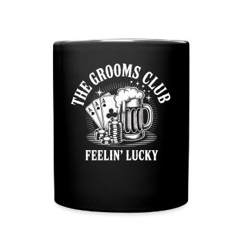 Junggesellenabschied Poker Bier Club JGA Mann - Tasse einfarbig - Schwarz - Vorne