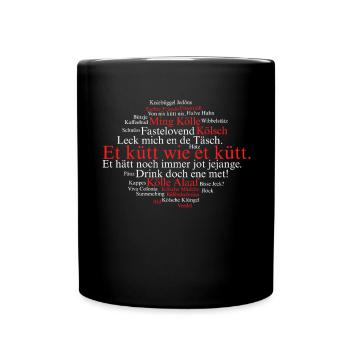Cologne Kölsch Nuage de mots Carnaval de Cologne Alaaf Kölle - Mug uni - noir - Devant