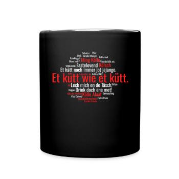 Cologne Kölsch Nuage de mots Carnaval de Cologne Alaaf Kölle - Mug uni - noir - Devant