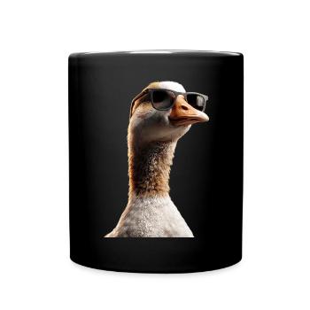 Gans Süße Gänseküken Gans Küken Ente Kleine Gänse - Tasse einfarbig - Schwarz - Vorne