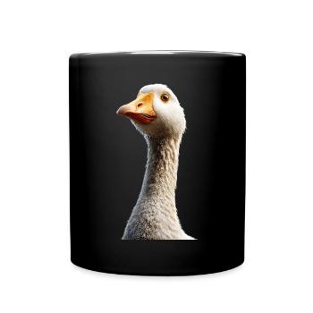 Gans Süße Gänseküken Gans Küken Ente Kleine Gänse - Tasse einfarbig - Schwarz - Vorne