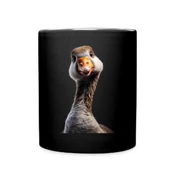 Gans Süße Gänseküken Gans Küken Ente Kleine Gänse - Tasse einfarbig - Schwarz - Vorne