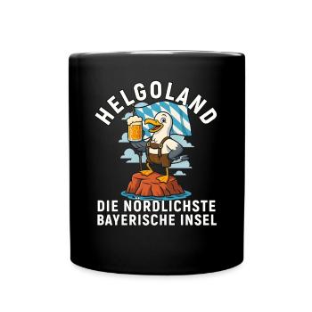 Helgoland Satire | Nördlichste bayerische Insel - Tasse einfarbig - Schwarz - Vorne