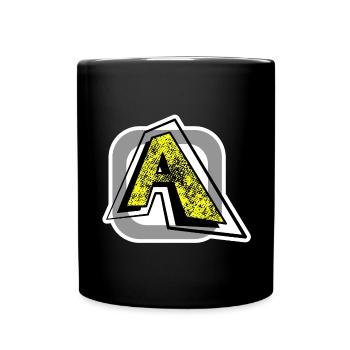 Buchstabe A - Tasse einfarbig - Schwarz - Vorne